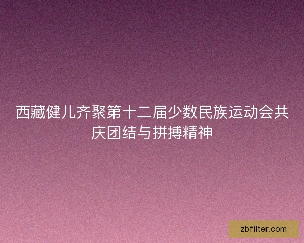 西藏健儿齐聚第十二届少数民族运动会共庆团结与拼搏精神